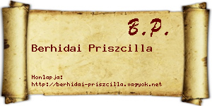 Berhidai Priszcilla névjegykártya